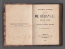 DERNIERES CHANSONS DE 1834 A 1851 AVEC UNE LETTRE et PREFACE DE L'AUTEUR.. Pierre-Jean de Béranger 