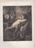 RARE LITHOGRAPHIE LE BAISER FEMME ENFANT TOULMOUCHE 1857 - Lithographie originale en noir sur Velin blanc.. Félix BRACQUEMOND