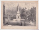 Das Sieges-Denkmal in Baltimore - originale Lithographie ca.17x23cm . Baltimore 