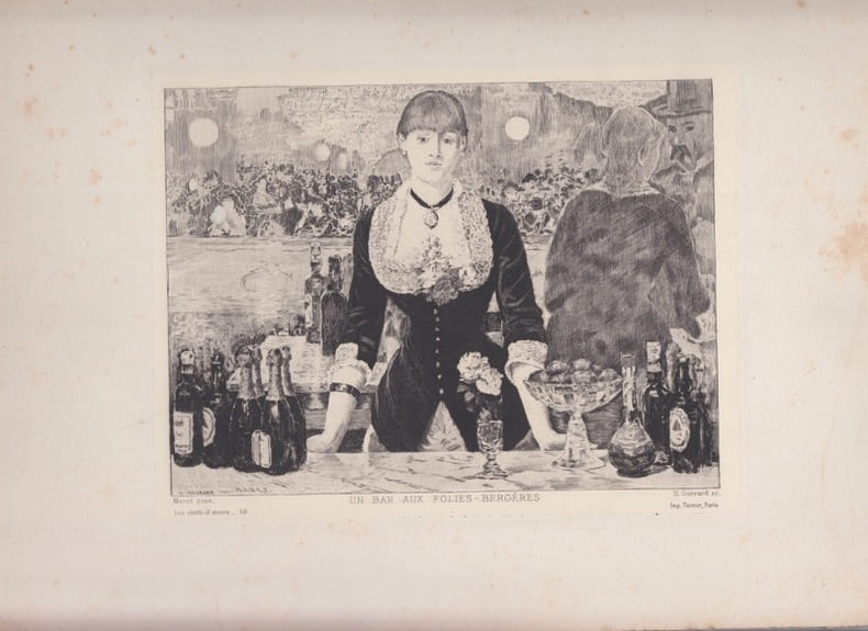 GUERARD H.- MANET, UN BAR AU FOLIES BERG&Egrave;RES - [estampe] / H. Gu&eacute;rard d'apr&egrave;s Manet -- 1884 . GUERARD H.- MANET E.,