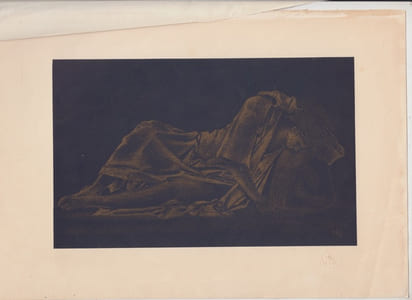 Study in Gold Chromo Lithograph Print 1899 The Studio