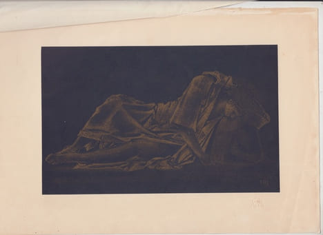 Study in Gold Chromo Lithograph Print 1899 The Studio. Sir Edward Burne-Jones (1833-1898)