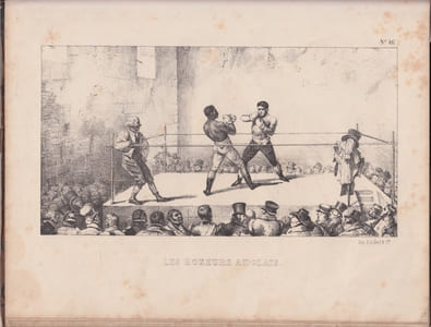 Les boxeurs anglais  lithographie