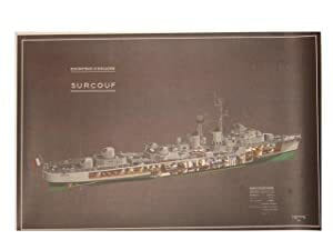 SURCOUF ESCORTEUR D'ESCADRE Affiche originale &eacute;corch&eacute;. MARESCHAL Y.