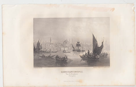 CONSTANTINOPLE , VUE du BOSPHORE [ TURQUIE ]