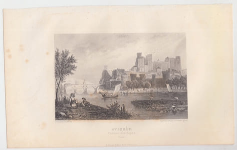 AVIGNON , CHATEAU des PAPES - Eau forte