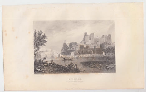 AVIGNON , CHATEAU des PAPES - Eau forte. SCHROEDER J. [ DESSIN et GRAVURE ]