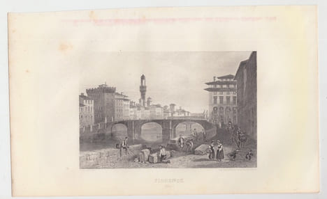 FLORENCE [ ITALIE ] - Eau forte. SCHROEDER J. [ DESSIN et GRAVURE ]