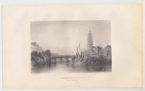 NANKING ( CHINE ) La TOUR de PORCELAINE [ ou NANKIN ] - Eau forte