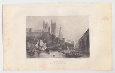 LONDRES Abbaye de WESTMINSTER (Iles britanniques) - Eau forte