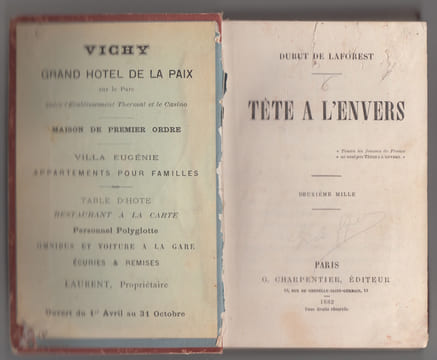 TETE A L'ENVERS,. Dubut de la Forest