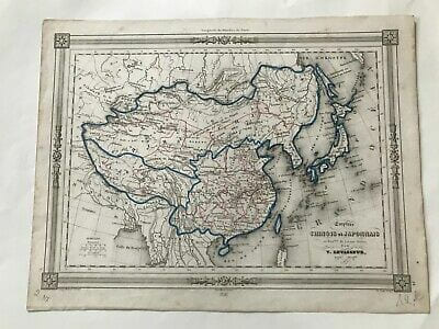 Empires Chinois et Japonais,et roy. de Licou- Kicou, carte,1842. LEVASSEUR V.