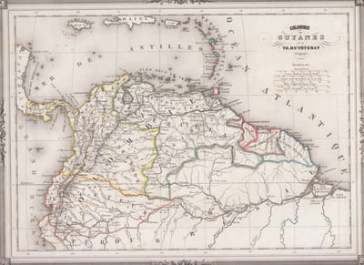 Colombie, Guyane, carte