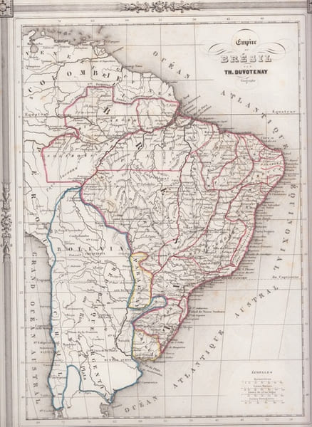 EMPIRE DU BRESIL, carte. Duvotenay,(Thunot). 
