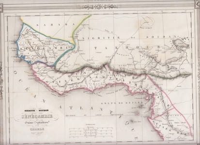 NEGRITIE ou SOUDAN ,SENEGAMBIE et GUINEE sept.- carte