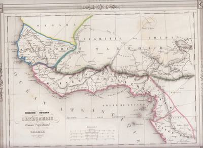NEGRITIE ou SOUDAN ,SENEGAMBIE et GUINEE sept.- carte
