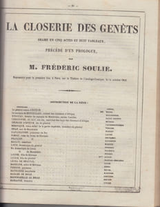Feuilletons du Constitutionnel dont Balzac : Le Colonel Chabert,EL VERDUGO,La Grenadiere,Le Réquisitionnaire,La Femme de trente ans ,La Recherche de l’absolu suivi du Magasin dramatique du Constitutionne comprennant les pieces :ANICET-BOURGEOIS (Auguste) ; DUMANOIR. Le docteur noir, drame en sept actes.edition originale; Soulié F, la cloiserie des Genets- edition originale;- Ponsard Agnes de Merane tragedie,- Ernest Jaime; Jean-François-Alfred Bayard :Le Réveil du lion, comédie-vaudeville en 2 actes, par MM. Bayard et Jaime ... [Paris, Gymnase dramatique, 2 octobre 1847.].edition originale;- Emile de Girardin, Mme Cléopatre; tragédie en cinq actes, en vers, par Émile de Girardin.:edition originale- Le chevalier d'Essonne : comédie-vaudeville en trois actes -Auteur :  Charles Dupeuty; Anicet-Bourgeois, M.; A Doche; Théâtre du vaudeville (Paris, France) 1847- edition originale;- Cléopatre; tragédie en cinq actes, en vers, par Émile de Girardin.[Paris, Théâtre-français, 13 novembre 1847.].- edition originale; -Les cinq sens, ballet-pantomime en trois actes et cinq tableaux de MM. Dumanoir et Mazilier. Musique d'Adolphe Adam. Décorations de MM. Cambon et Thierry.- edition originale;