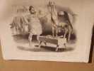 Caligula fit son cheval président du Sénat- Lithographie originale sur Velin blanc.. Attribué à Traviès de Villers, Charles Joseph (dit C. J. Traviès)
