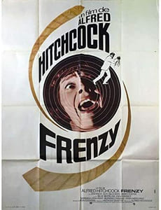 Affiche cinéma originale Frenzy format 120x160 cm. -Alfred Hitchcock- Jon Finch, 