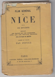 PLAN GENERAL DE LA VILLE DE NICE et ses environs,avec un plan de Menton
