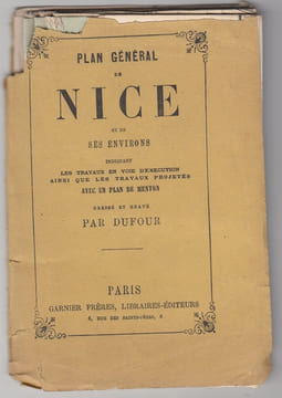 PLAN GENERAL DE LA VILLE DE NICE et ses environs,avec un plan de Menton. DUFOUR