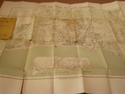 PLAN GENERAL DE LA VILLE DE NICE et ses environs,avec un plan de Menton