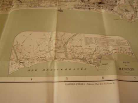 PLAN GENERAL DE LA VILLE DE NICE et ses environs,avec un plan de Menton. DUFOUR