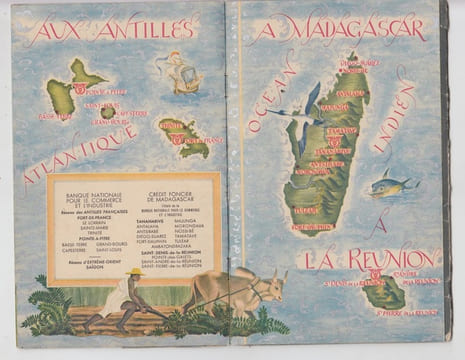 LA BNCI DANS LA FRANCE D'OUTRE-MER - Banque Nationale du Commerce Industrie 1947 - dépliant publicitaire. Banque Nationale du Commerce Industrie