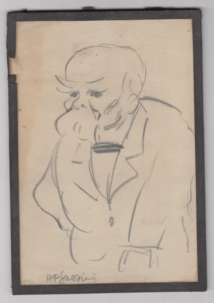 CLEMENCEAU Dessin original - caricature D&eacute;but XXe. Henri-Paul Deyvaux-Gassier