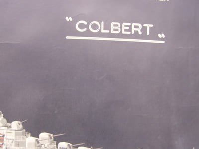 COLBERT CRoiseur anti-aerien Affiche originale écorché