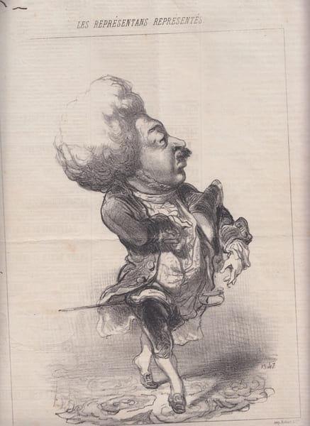 Le marquis de Marrast. / 1. -  Les repr&eacute;sentants repr&eacute;sent&eacute;s.- Portrait-charge-  lithographie originale. Daumier, Honor&eacute; Les repr&eacute;sentants repr&eacute;sent&eacute;s
