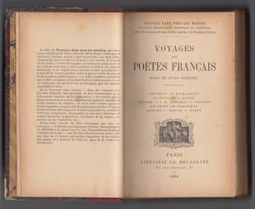 Voyages des poètes français (XVIIe et XVIIIe siècles).