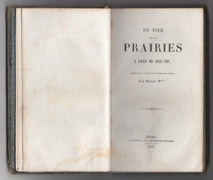 Un tour dans les prairies a l'ouest des États-Unis. Traduit de l'Anglais de Washington Irwing [sic] par Ernest W***. Irving, Washington