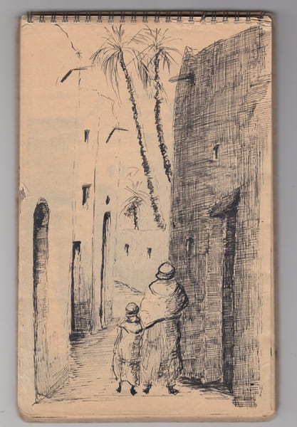 Algerie album plus de 40 dessins originaux &agrave; la plume ,carnet de croquis. Anonyme