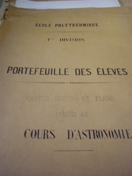 ALBUM DE 27 planches Cours d'Astronomie. Ecole Polytechnique. Portefeuille des élèves. vers 1880. Ecole Polytechnique.Faye, Hervé, - Richard, Edmond,
