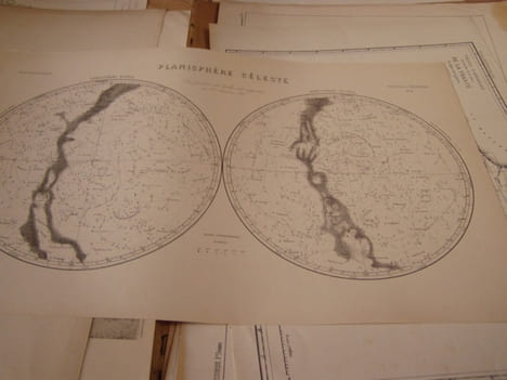 ALBUM DE 27 planches Cours d'Astronomie. Ecole Polytechnique. Portefeuille des élèves. vers 1880. Ecole Polytechnique.Faye, Hervé, - Richard, Edmond,