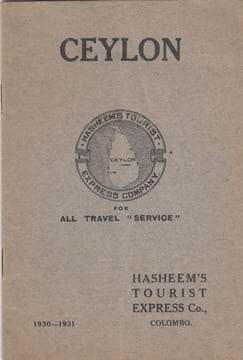 Ceylon for all travel service, guide book - Publiés de 1930 à 1931. HASHEEM