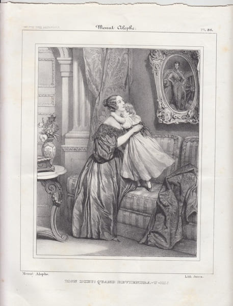 MON DIEU QUAND REVIENDRA T IL ? - Lithographie originale. REVUE DES PEINTRES- MENUT A.