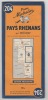 CARTE MICHELIN PAYS RHENANS N°204 au 200.000ème 1945. Edition provisoire. . MICHELIN
