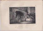 UNE SOIREE A L'ABBAYE - Lithographie originale. REVUE DES PEINTRES- 