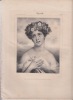 LA COURONNE de MARGUERITES - Lithographie originale. REVUE DES PEINTRES- 