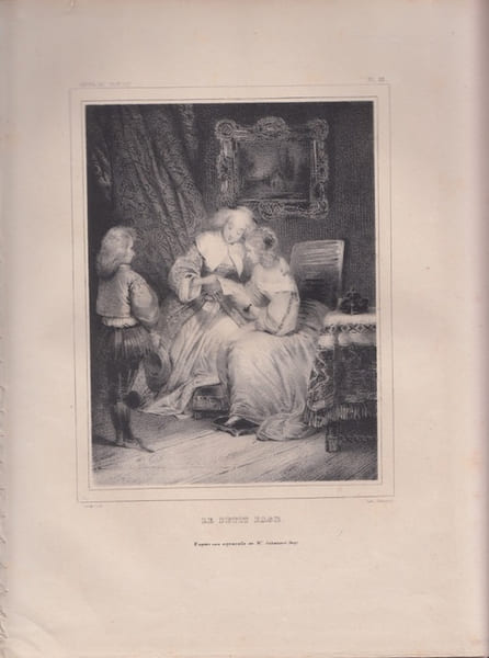LE PETIT PAGE - Lithographie originale. REVUE DES PEINTRES- 