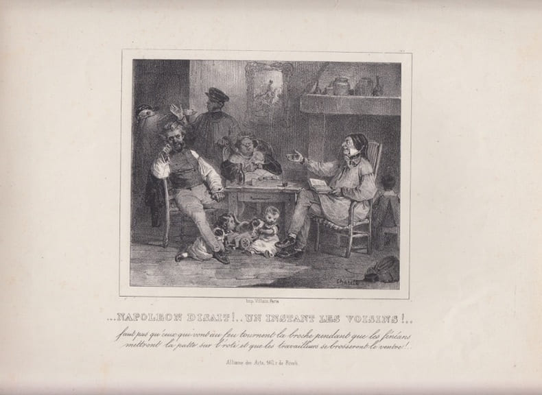 NAPOLEON DISAIT ... - Lithographie originale d&eacute;but XIX &egrave;me. CHARLET (Nicolas-Toussaint)
