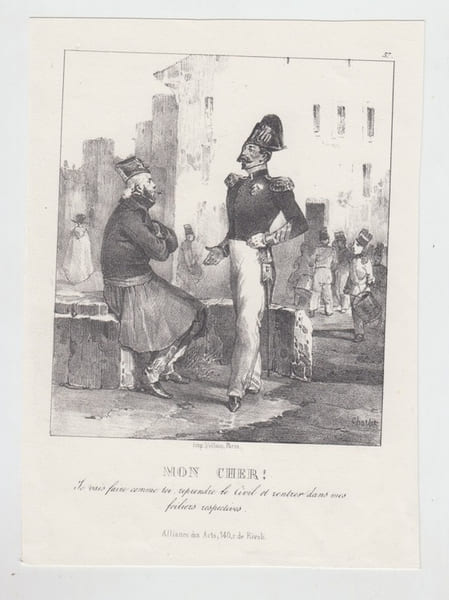 MON CHER .... - Lithographie originale d&eacute;but XIX &egrave;me. CHARLET (Nicolas-Toussaint)