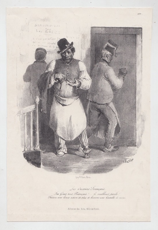 Les ouvriers français... - Lithographie originale début XIX ème. CHARLET (Nicolas-Toussaint)