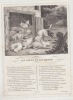 FABLE LES LOUPS ET LES BREBIS - GRAVURE authentique-original print Edition Taille Douce. Jean De LA FONTAINE