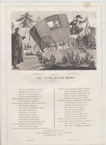 FABLE LE CURE ET LA MORT - GRAVURE authentique-original print Edition Taille Douce