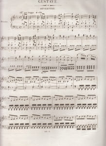 Gustave (III) ou le bal masqué (Gustav oder der Maskenball). Ouverture Arrangée pour le Piano par V.RIFAUT avec acc. de violon (ad libitum)