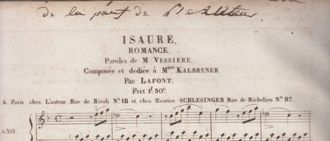 ISAURE romance. Charles Philippe Lafont (1781-1839)