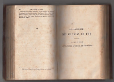 Alexandre Dumas Le maître d'armes.Paris : Michel Lévy frères, libraires-éditeurs, 1848.312 pages relié avec Tourghenief (Tourgueneff) (Tourgueniev) Mémoires d'un Seigneur Russe ou Tableau de la situation actuelle des nobles et des paysans dans les provinces russes (« Récit d'un chasseur » ou « Mémoires d'un chasseur ») - ÉDITION ORIGINALE française